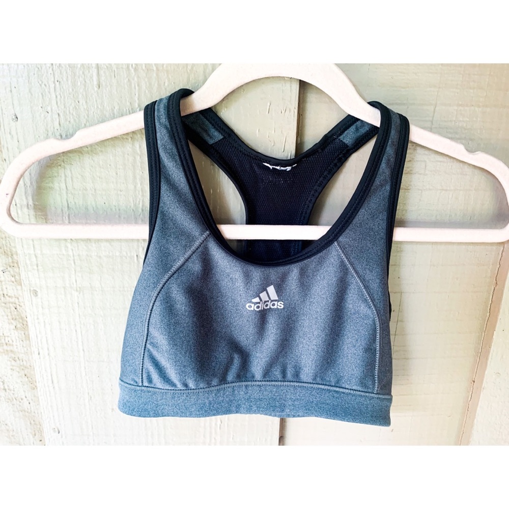 ADIDAS Sports Bra Gray and Black S